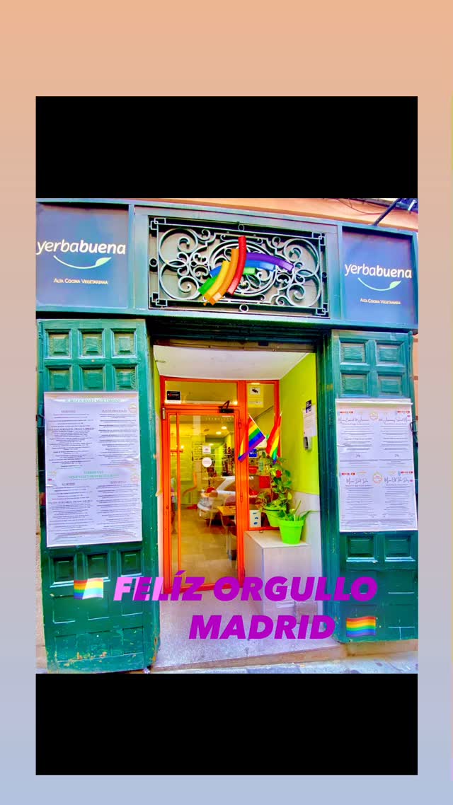 #orgullomadrid  #madridgatonews #vegetarianosmadrid #yerbabuenarestaurantevegetariano